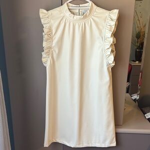 Cream Ruffle Sleeve Top